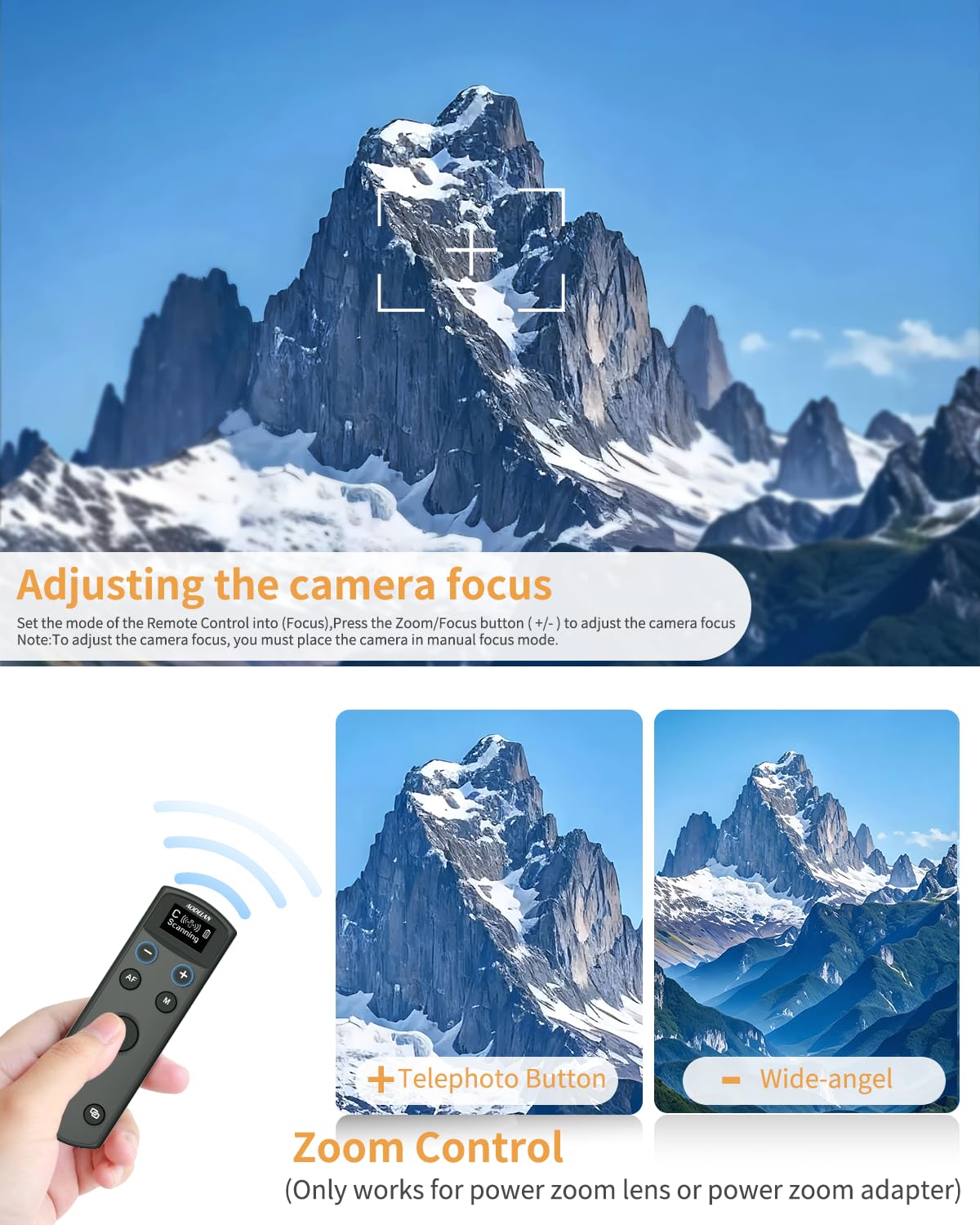 Aodelan for Canon Wireless Rechargeable Camera Remote Control