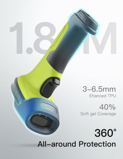 Inateck 2D Barcode Scanner, Wireless Bluetooth QR Reader, 2600mAh Battery, AI APP & SDK