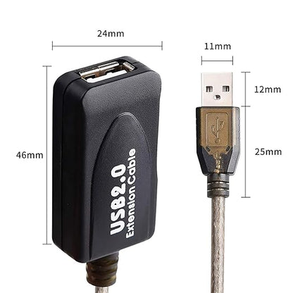 100 FT USB Extension Cable, USB 2.0 Type A Male to A Female Active Repeater Extension Cable 100ft, High Speed 480 Mbps