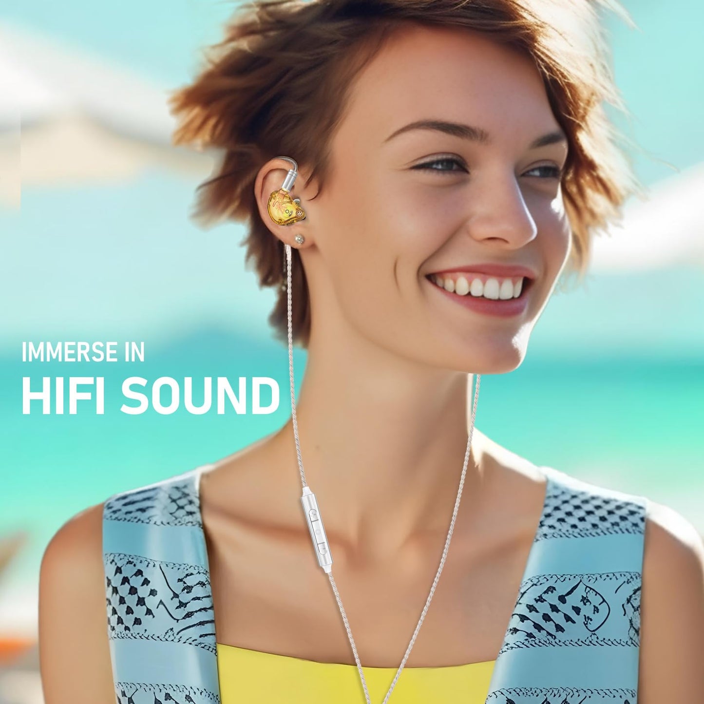 Audiovance Vibes 202 HiFi Wired Earbuds, IEM in-Ear Monitor Headphones