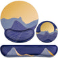 Mouse Pad with Wrist Rest Set, 3-in-1 Wrist Support Mouse Pad Set, Floral