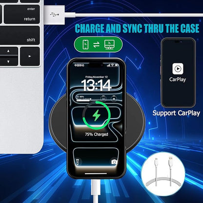 Battery Case for iPhone 17 Pro Max, Upgraded 12000mAh Rechargeable Portable Extended Battery Pack Supported Qi Wireless Charging Case Compatible with iPhone 17 Pro Max (6.9 inch) Charger Cover (Black)
