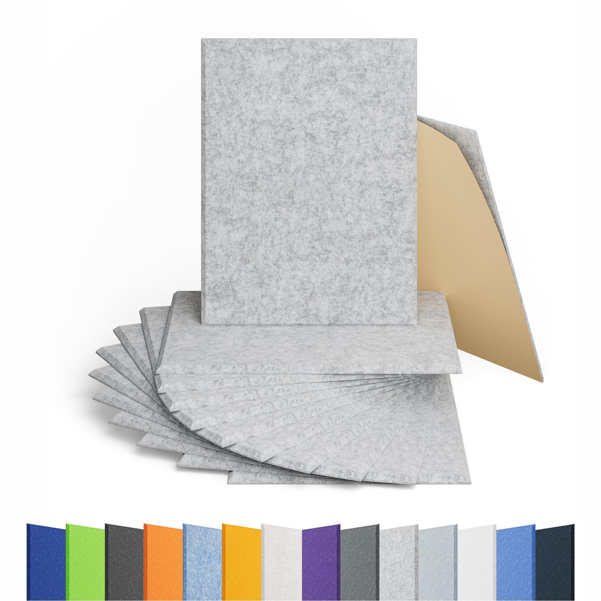 12 Pack Hexagon Acoustic Panels Self Adhesive Sound Proof Foam(Silver Gray)