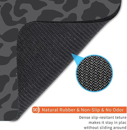 Armanza Square Mouse Pad Black Leopard,Personalized Premium-Textured Custom Mouse Mat Design,Washable Mousepad Cloth,Non-Slip Rubber Base Computer Mouse Pads for Wireless Mouse