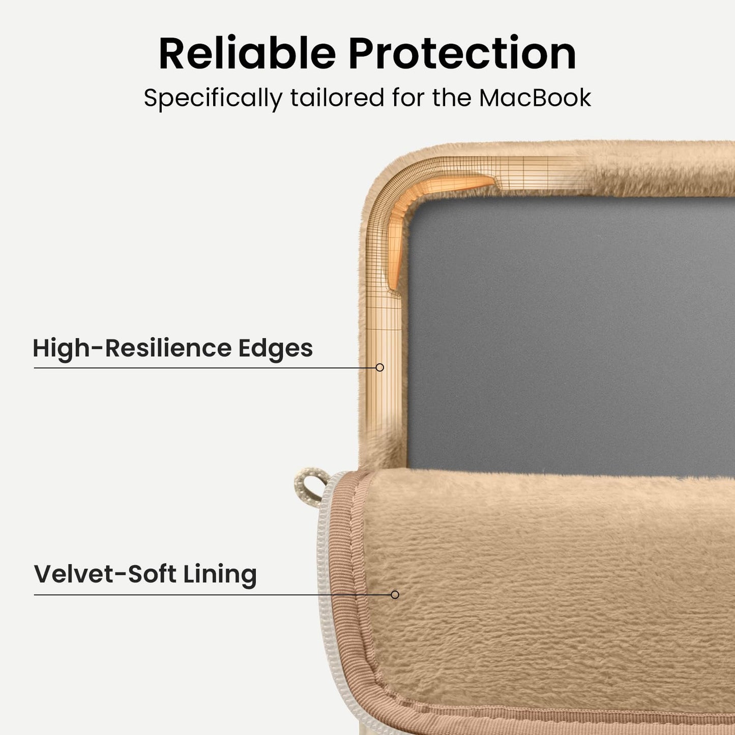 tomtoc 360 Protective Puffy Laptop Sleeve for 13-inch MacBook Air M5/A3449
