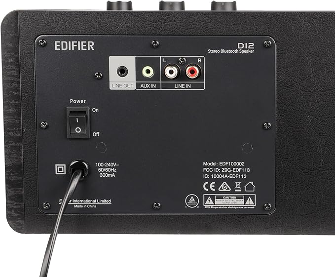 Edifier D12 Integrated Desktop Computer Speakers with Bluetooth 5.0, Wireless Stereo Tabletop Speaker 70 Watts RMS with Subwoofer Line Out, RCA, Aux Input for PC Monitor Laptop -Black