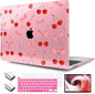 TWOLSKOO Compatible with MacBook Pro 13 inch Case 2023-2016 A2338 M2/M1 A2251 A2289 A2159 A1989 A1706, Plastic Hard Shell Cover & Keyboard Skin & Screen Protector, Cute Cherry