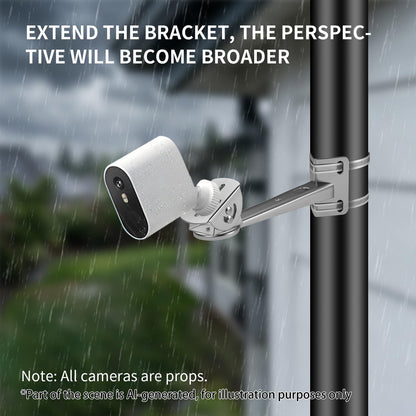 ZT-NET ZT-NET Security Camera Corner Pole Mounting Bracket Stainless Steel