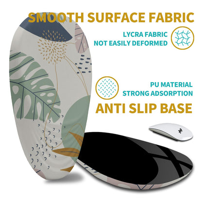 Hokafenle Ergonomic Mouse Pad Wrist Support with Stepped-Wedge Design, Wrist Rest Pain Relief Mousepad Filled with Memory Foam, Carpal Tunnel Mousepad for Wireless Mouse(12x8 inch, Abstract Leaves)