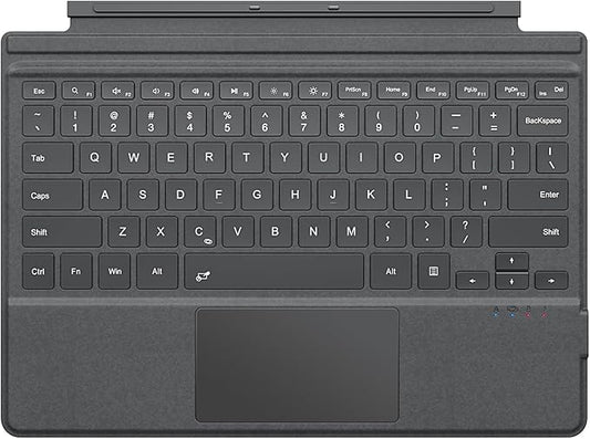 MoKo Type Cover for Microsoft Surface Pro 7 Plus 2021/ Pro 7 / Pro 6 / Pro 5 / Pro 4 /Pro 3 Keyboard, Lightweight Wireless Replacement Keyboard with Trackpad & Built-in Rechargeable Battery, Gray