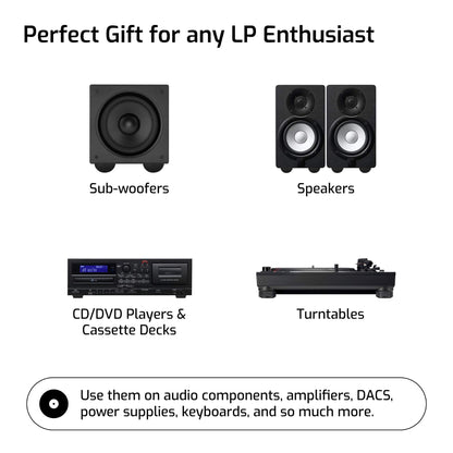 Hudson Hi-Fi 1" Platinum Silicone Isolation Dot, Non-Skid Isolation Feet - No Adhesive - 20 Duro - 16 Pack