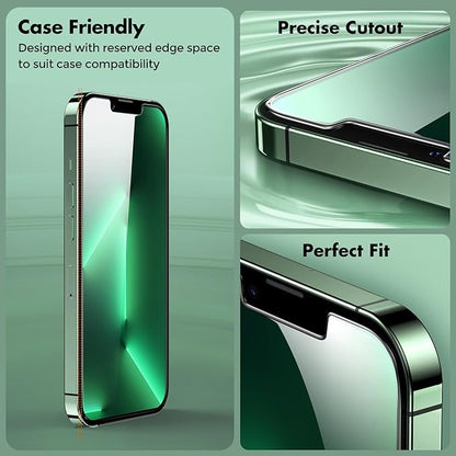 UNBREAKcable 2 Pack Screen Protector for iPhone 13 Pro Max/iPhone 14 Plus, Shatterproof Tempered Glass [Easy Installation Frame] [9H Hardness] [99.99% HD Clear] for iPhone 6.7"", UBMU611