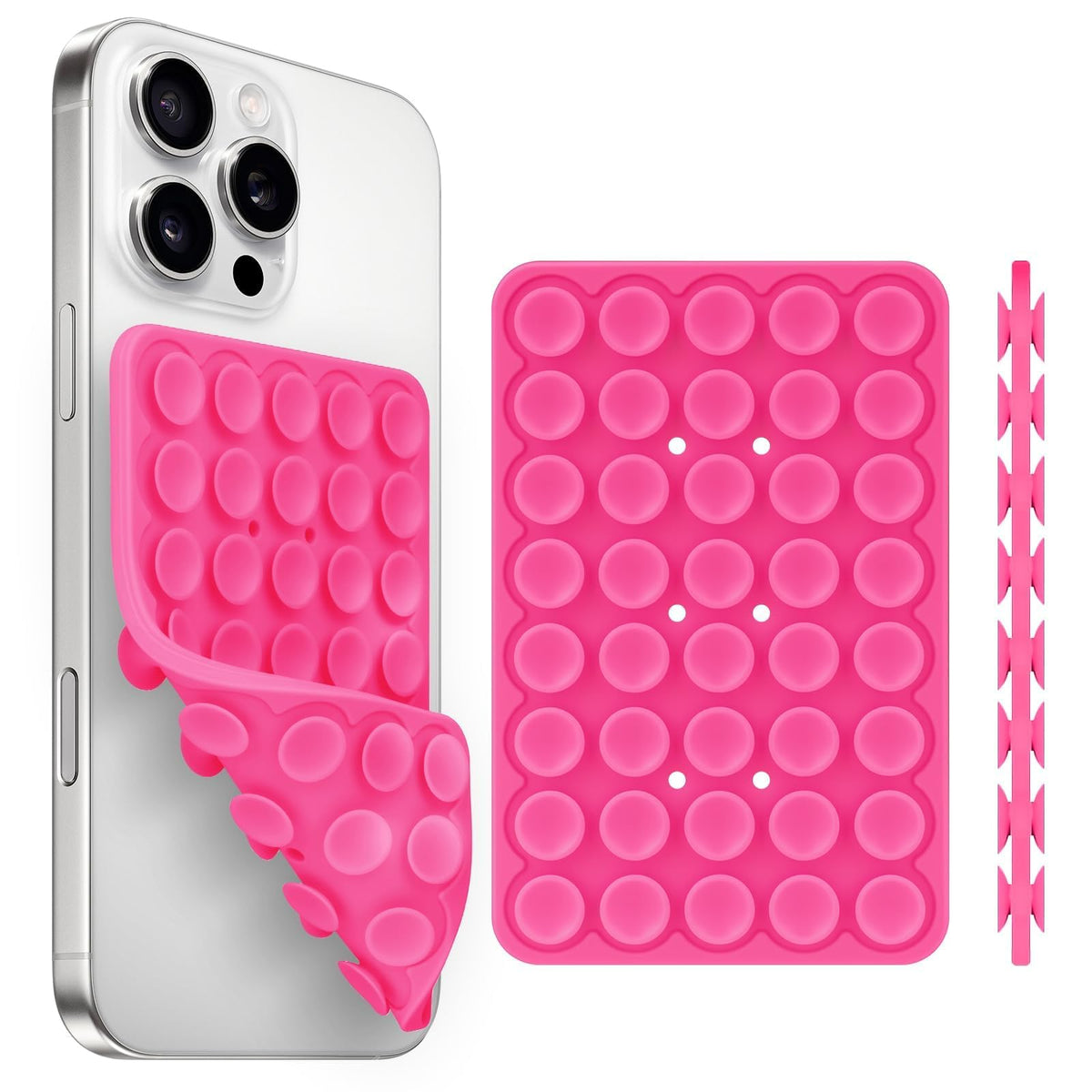 Yojaro Silicone Suction Cup Phone Case Mount Double Sided, Phone Accessories Hands-Free Strong Grip Holder for Selfies and Videos, Silicon Phone Stand for iPhone and Android Purple