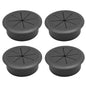 Desk Grommet 2-1/16" (53 mm), Desk Hole Cover for Cables Black, Cable Grommet ABS Plastic, Desk Hole Grommet for Office and Home Table Cable, Detachable & Flexible Cable Cord Organizer-4 Pcs