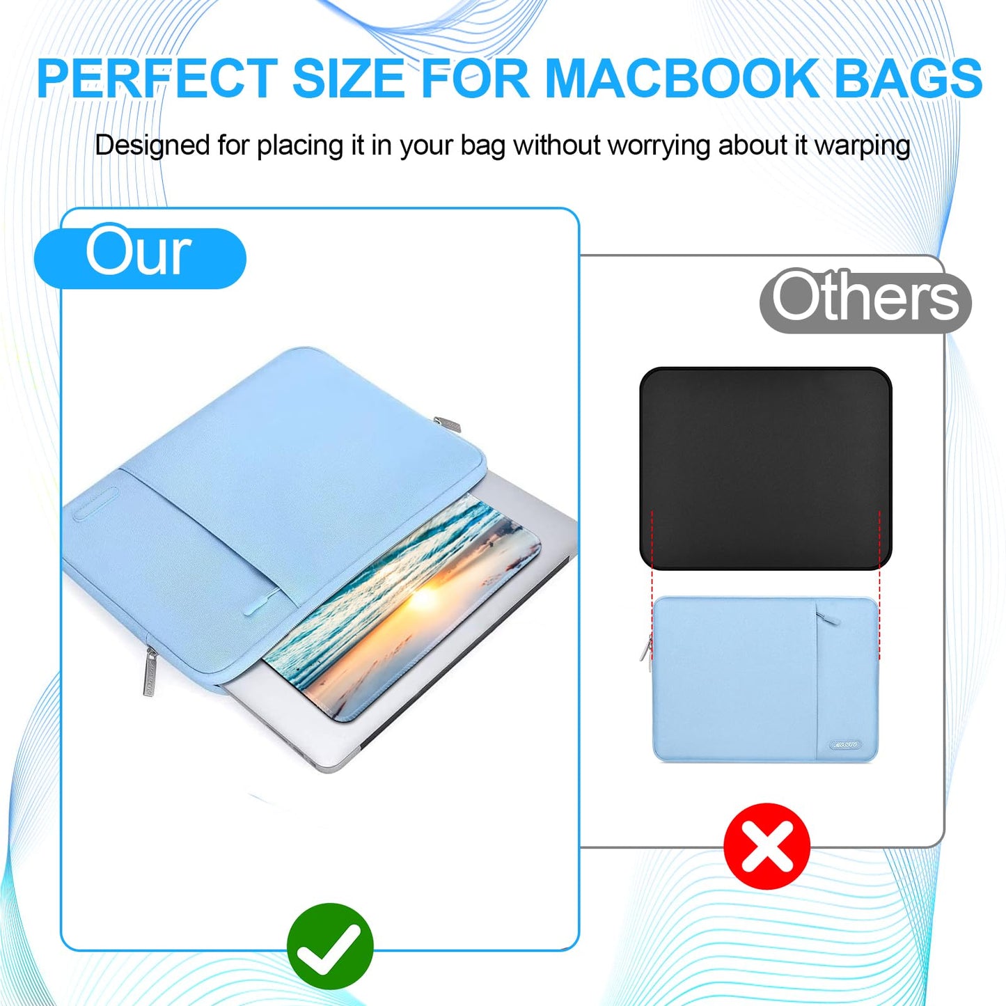 3 Pack Small Mouse pad Beach Square Mouse Mat for Wireless Mouse Office Computer Mousepad for Desk Mat Laptop with Non-Slip Rubber Base (Sea)