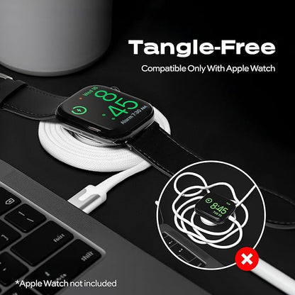 Statik MagStack Watch Charger USB C Cable, Charging Station Compatible with Apple Watch Charger Fast Charging, Clutter-Free Magnetic Charging Dock for SmartWatch, 3FT