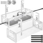Under Desk Cable Management Tray, 15.7'' No Drill Steel Desk Cable Organizers, Wire Management Tray Cable Management Rack (1 Pack-White)