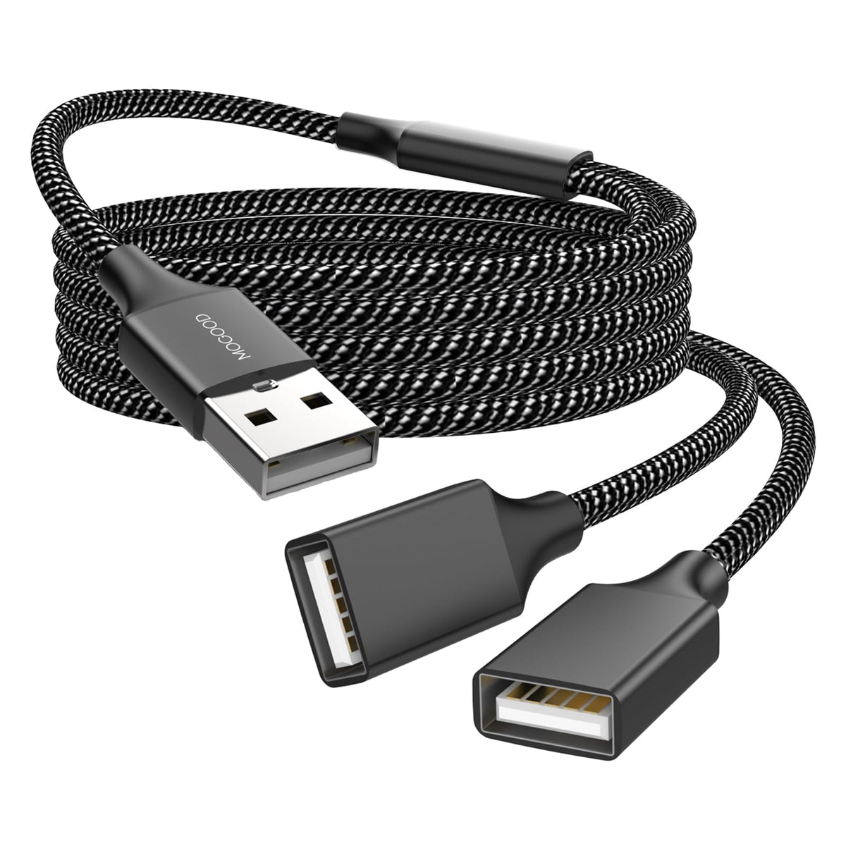 MOGOOD USB A Splitter Cable, USB A Male to 2 Female Y-Cable, 3.3ft
