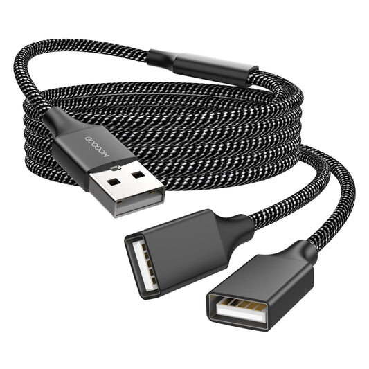 MOGOOD USB A Splitter Cable, USB A Male to 2 Female Y-Cable, 3.3ft