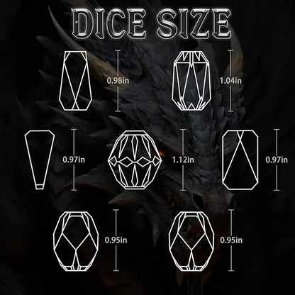 Metal DND Dice Set D and D, Dungeons and Dragons Dice of 7 RPG Dice Set Metal Unique Cool Polyhedral Dice Set with Cardboard Box for Role Playing Games TTRPG Gifts (Black)