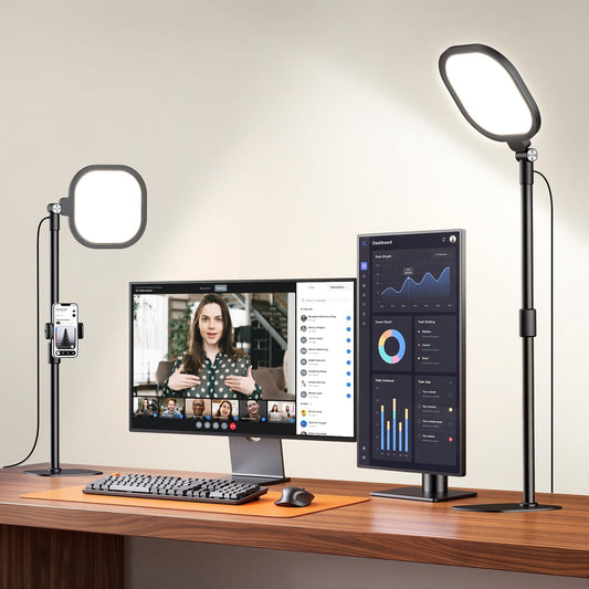 2 Packs Video Conference Lighting for Zoom Meeting, Webcam, Computer