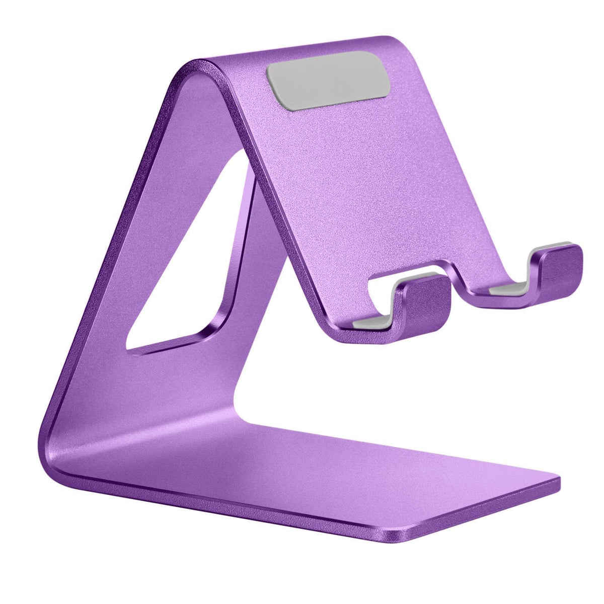 Aoviho Cell Phone Stand Desk Phone Holder - Aluminum Mobile Phone Cradle Dock for iPhone 15 14 13 12 pro 11 X Xs max 8 7 6 6s Plus SE 5 Samsung All Smart Phones, Dark Gray