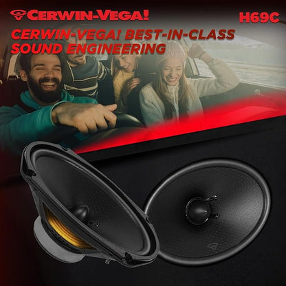 CERWIN-VEGA! HED 2025 Edition – 6" x9” 2-Way Coaxial Full Range Speaker System- H69C