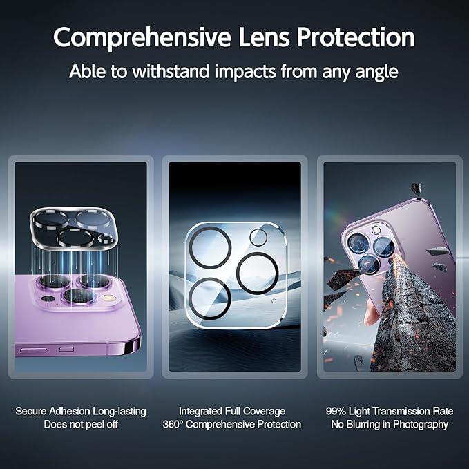 SMARTDEVIL 2+2Pack Privacy Screen Protector for iPhone 14 Pro with Camera Lens Protector,Shatterproof Tempered Glass [True 28°Anti Spy] [9H Hardness] [Automatic Dust-Elimination Install][Bubble Free]