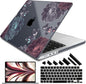 DONGKE for M4 MacBook Pro 16 Inch Case 2024 2023 2021 A3403 A3186 M3 A2991 M2 A2780 M1 A2485 Pro/Max Chip, Plastic Hard Shell Case & Keyboard Cover for Mac Pro 16 with Touch ID, Dahlia Flowers