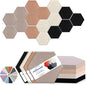 Mollywell Hexagon Acoustic Panels, High Density, Soundproofing, Decorative Noise Reduction Felt Wall Tiles for Studio, Home, Office (Deep Camel, Deep Brown, Black, Light Camel), 14x12x0.4 Inch