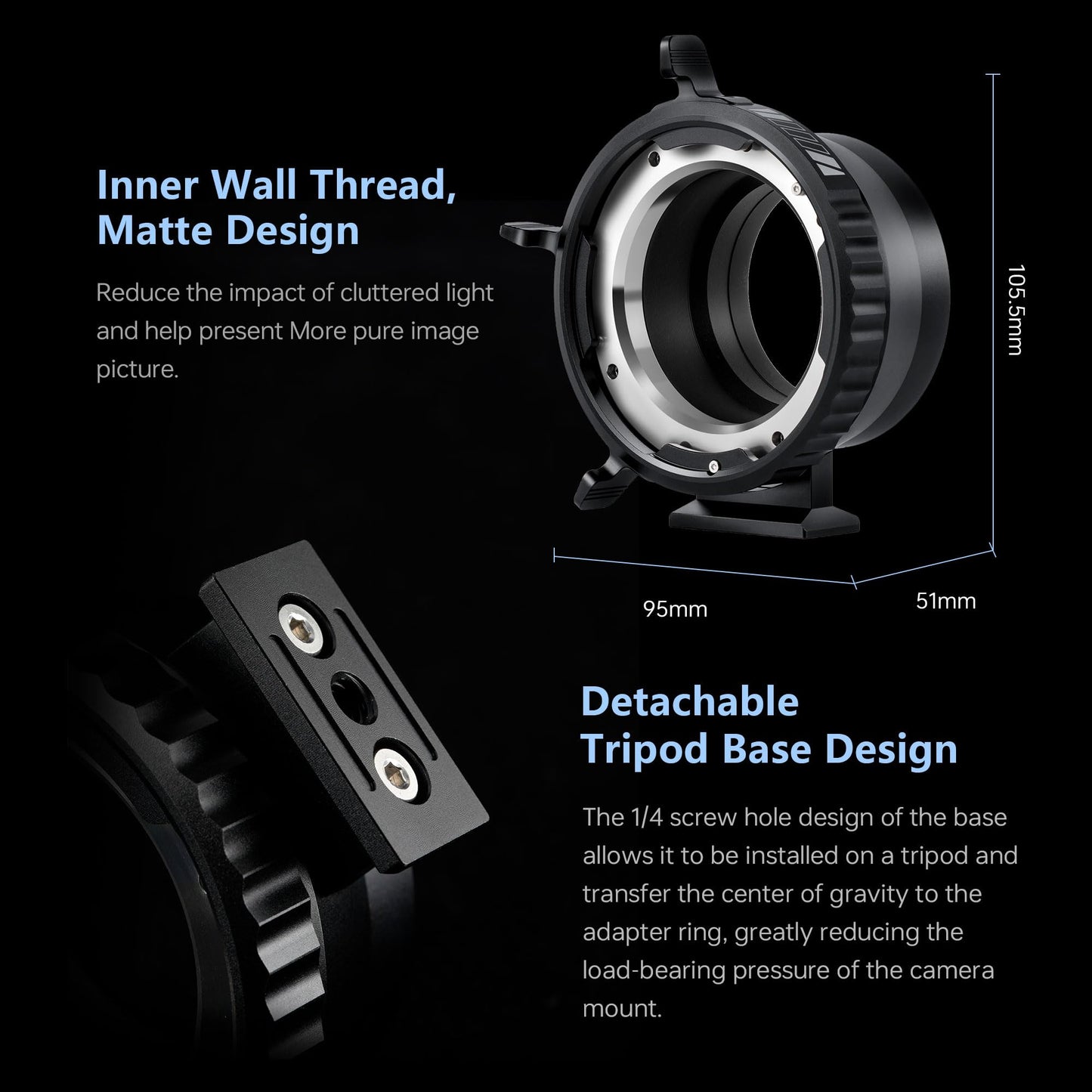 VILTROX PL-Z Lens Adapter, Lens Converter Ring Camera Lens Mount Adapter Ring Compatible with PL Lens to to Z Mount Nikon Mirrorless Camera Z5 Z50 Z6 Z6II Z7 Z7II Zfc