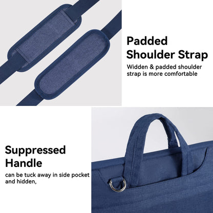 Voova 15.6-15 Inch Laptop Sleeve with Handle, MacBook Sleeve, Blue