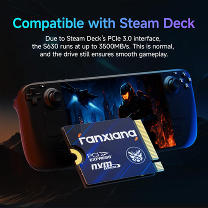 fanxiang 500GB M.2 2230 NVMe SSD, PCIe Gen 4x4 Speed up to 4850 MB/s, 2230 SSD Compatible with Steam Deck/ROG Ally/Microsoft Surface Pro/Mini PCs, S630