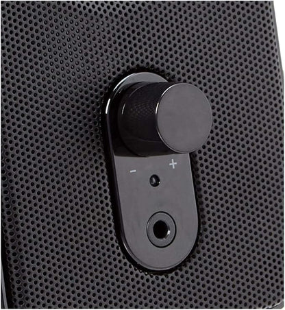 Amazon Basics Computer Speakers for Desktop or Laptop PC, AC-Powered (US Version), Black