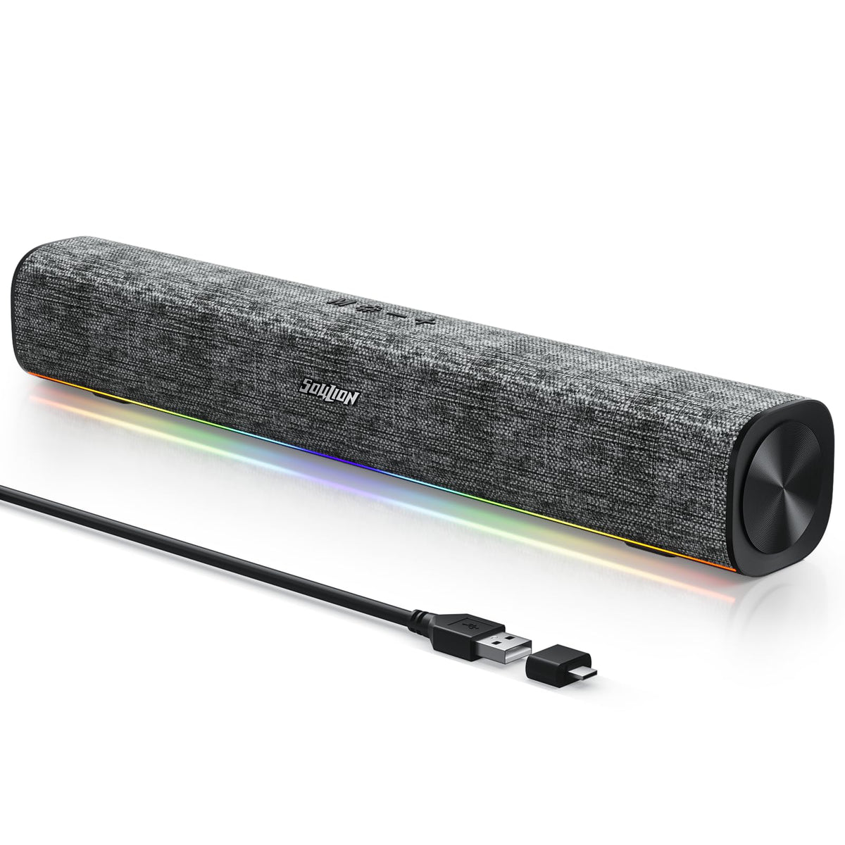 SOULION Computer Speakers for Desktop Monitor USB Plug & Play PC Soundbar