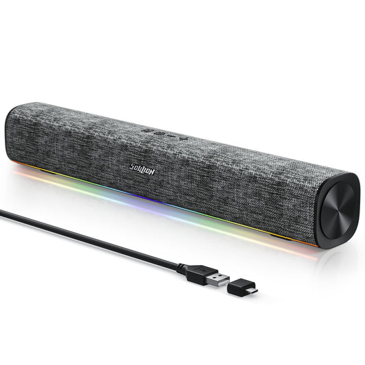 SOULION Computer Speakers for Desktop Monitor USB Plug & Play PC Soundbar