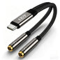 VIOY 2 Pack USB C to Dual 3.5mm Female Y Audio Headphone Splitter Adapter