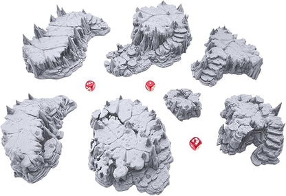 EnderToys Raised Caverns by Printable Scenery, 3D Printed Tabletop RPG Scenery and Wargame Terrain 28mm Miniatures