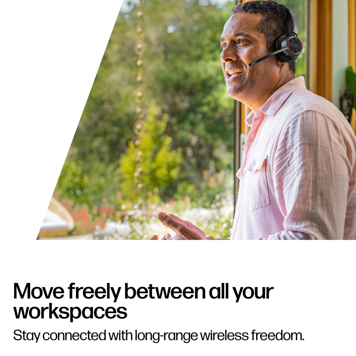 Poly Voyager 4320 UC Wireless Headset & Charge Stand - Noise-Canceling Wireless Headphones with Mic - Connect to PC via USB-C to USB-A Adapter, Cell Phone via Bluetooth, Microsoft Teams Certified