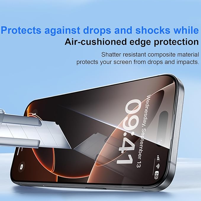 OneFish Full Edge Coverage Tempered Glass Screen Protector for IPhone 15/IPhone 14 Pro 6.1 inch, 2 Pack Edge Reinforcement, Self-Aligning Installation, Case Friendly HD Screen Protectors
