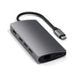 Satechi 8-in-1 USB-C Hub V3, 8K HDMI, 100W Charging, Ethernet, Silver