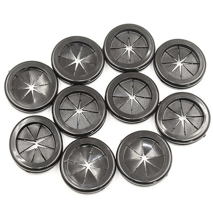 Rubber Grommets for Wiring, 1-3/8 Inch Drill Hole 1-3/16 Inch ID, Firewall Grommets Automotive Cable Cords Hoses Protection, Double-Sided Rubber Plugs for Round Holes, 10 Pcs, 30x35 mm