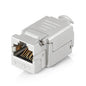 Everest Media Solutions RJ45 Shielded Keystone Jack - 6-Pack - Slim Profile, 90 Degrees, F/STP Female Connector - Tested for CAT5e, CAT6, CAT6A, CAT7 - up to 10GB Speed