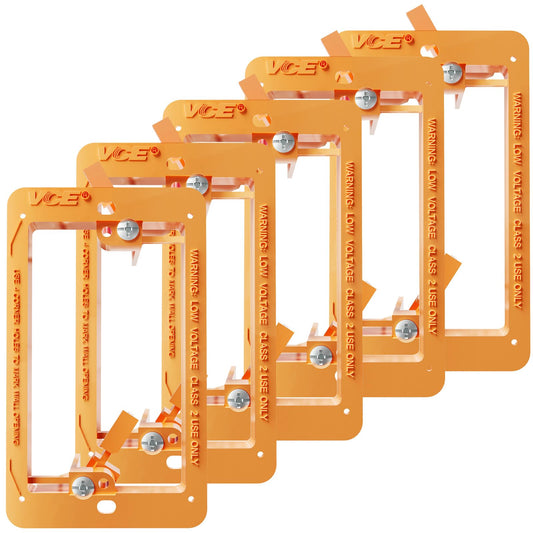 VCELINK Low Voltage Mounting Bracket, Flush Low Voltage Box, Orange 5-Pack