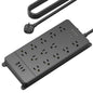 TROND Power Strip Surge Protector 10ft Cord, 4000J, 4 USB, ETL Listed,Black