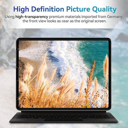 Magnetic Privacy Screen Protector Compatible with iPad Pro 12.9 Inch 2018 2020 2021 2022, Removable Anti Glare Blue Light Bubble-Free Black Security Protector Private Filter