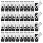 KEXIN Bulk USB 50 Pack 1GB USB Flash Drives Flash Drive Thumb Drive Bulk Flash Drives Swivel USB 2.0 (1G, 50PCS, Black)
