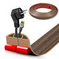 Floor Cord Cover Self Adhesive Cord Hider,10FT Cable Management, Extension Strip Protector for Wires, Prevent Cable Trips for Offices, Gyms, Exhibitions Cavity:0.51"(W) x 0.3"(H) Wood Walnut