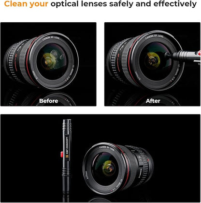 K&F CONCEPT Professional Lens Cleaning Pen*3 with Soft Brush, Carbon Head Lens Cleaning Pen Compatible with Canon, Nikon, Pentax, Sony Digital Camera Cleaning,AR VR Glasses Cleaning