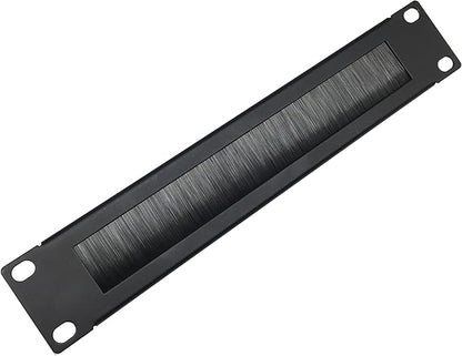 1U Mini 10 inch Brush Cable Management Panel Cable Manager with Brush Strip for Cable Entry in 10 Inch Server Rack, Network Cabinet or Desktop Rack